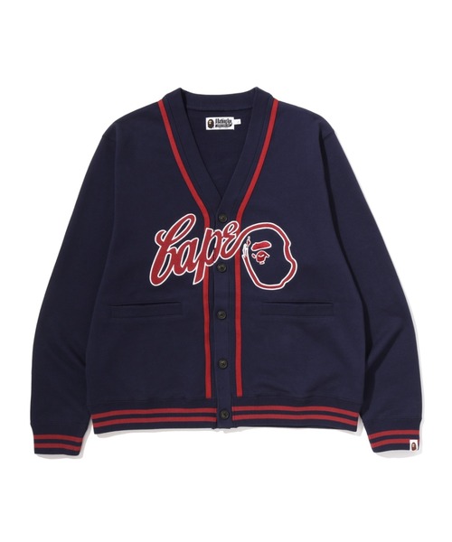 A BATHING APE(アベイシングエイプ)の「BAPE SWEAT CARDIGAN(カーディガン/ボレロ・メンズ・ネイビー/アイボリー・MEDIUM/LARGE/X-LARGE/XX-LARGE)」の1枚目の写真