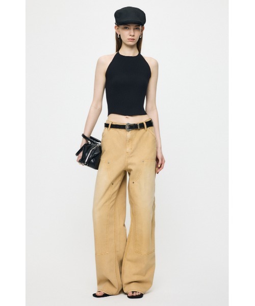MOUSSY(マウジー)の「MIDRISE PAINTER STRAIGHT(デニムパンツ・レディース・ブルー/ベージュ/オフホワイト・0/1/2)」の21枚目の写真