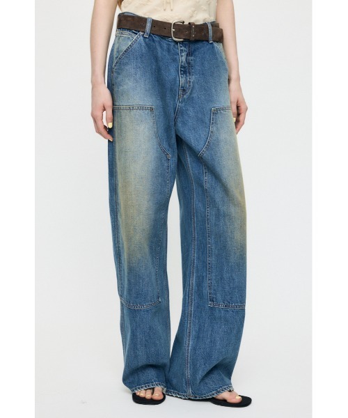 MOUSSY(マウジー)の「MIDRISE PAINTER STRAIGHT(デニムパンツ・レディース・ブルー/ベージュ/オフホワイト・0/1/2)」の10枚目の写真