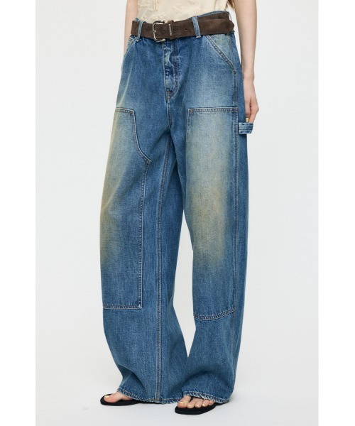 MOUSSY(マウジー)の「MIDRISE PAINTER STRAIGHT(デニムパンツ・レディース・ブルー/ベージュ/オフホワイト・0/1/2)」の11枚目の写真