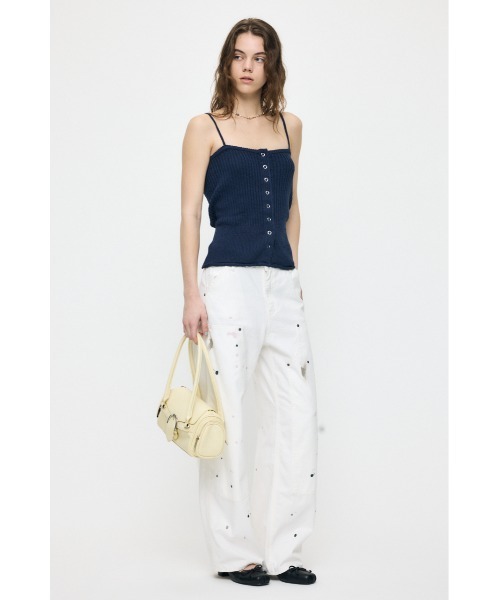 MOUSSY(マウジー)の「MIDRISE PAINTER STRAIGHT(デニムパンツ・レディース・ブルー/ベージュ/オフホワイト・0/1/2)」の14枚目の写真