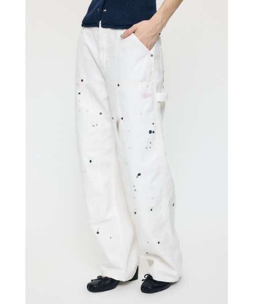 MOUSSY(マウジー)の「MIDRISE PAINTER STRAIGHT(デニムパンツ・レディース・ブルー/ベージュ/オフホワイト・0/1/2)」の16枚目の写真