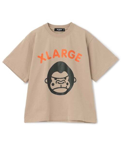 XLARGE KIDS(エクストララージキッズ)の「ファニーゴリラロゴ半袖Tシャツ(Tシャツ/カットソー・キッズ・ライトブルー/ベージュ/ホワイト・80cm/140cm/130cm/120cm/110cm/100cm/90cm)」の1枚目の写真