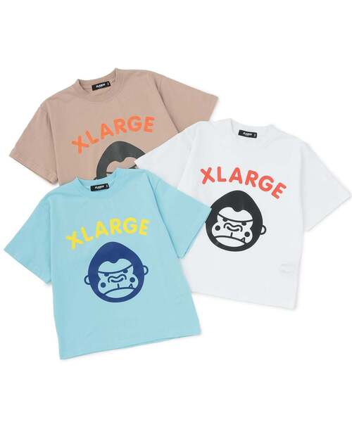 XLARGE KIDS(エクストララージキッズ)の「ファニーゴリラロゴ半袖Tシャツ(Tシャツ/カットソー・キッズ・ライトブルー/ベージュ/ホワイト・80cm/140cm/130cm/120cm/110cm/100cm/90cm)」の9枚目の写真