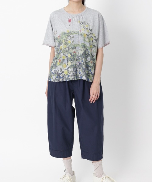 SUPER HAKKA(スーパーハッカ)の「マイガーデンプリントTシャツ(Tシャツ/カットソー・レディース・ベージュ/杢グレー・FREE)」の5枚目の写真