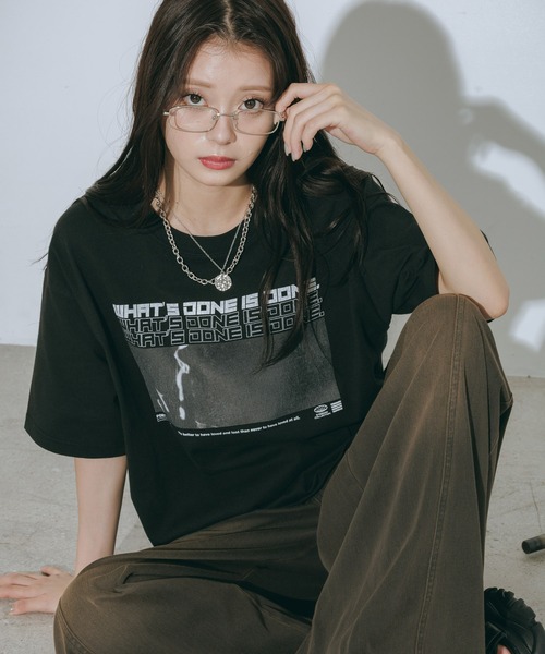 セール】モノトーンフォトTシャツ【選べる着丈】（Tシャツ/カットソー