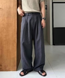 リネンタックワイドスラックス