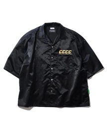 WILLY CHAVARRIA / SATIN OPEN COLLAR SHIRT