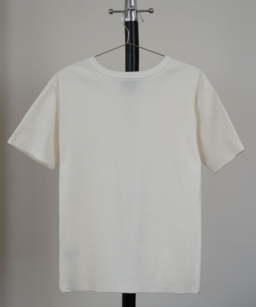 LURAKU（ルラク）の「【LURAKU】Ribbed Short T-shirt / リブショートTシャツ（Tシャツ/カットソー・メンズ・オフホワイト/ブラック・MEDIUM/LARGE）」の17枚目の写真