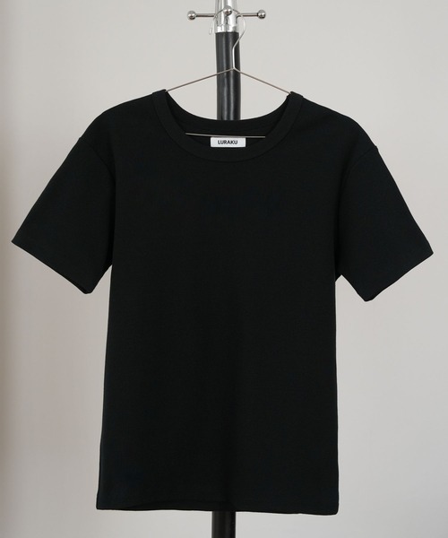 LURAKU（ルラク）の「【LURAKU】Ribbed Short T-shirt / リブショートTシャツ（Tシャツ/カットソー・メンズ・オフホワイト/ブラック・MEDIUM/LARGE）」の18枚目の写真
