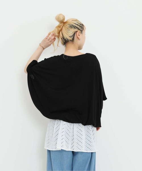 HEART MARKET(ハートマーケット)の「バルーン裾レースチュニック(Tシャツ/カットソー・レディース・ダークグリーン/ホワイト/ブラック/チャコール・FREE)」の13枚目の写真