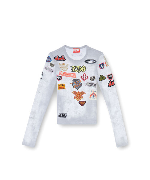 DIESEL(ディーゼル)の「ウィメンズ 長袖Tシャツ T-ELE-LONGSLEEVE(Tシャツ/カットソー・レディース・ホワイト系その他・MEDIUM/LARGE/X-LARGE/X-SMALL/SMALL)」の5枚目の写真