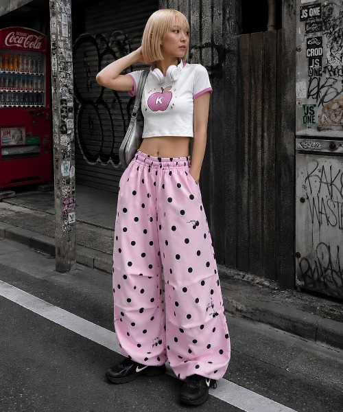center i(センターアイ)の「ドット柄×チェリーモチーフ バルーンワイドパンツ(その他パンツ・レディース・ホワイト/ピンク/イエロー・FREE)」の15枚目の写真