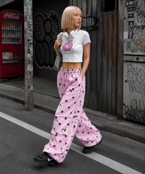center i(センターアイ)の「ドット柄×チェリーモチーフ バルーンワイドパンツ(その他パンツ・レディース・ホワイト/ピンク/イエロー・FREE)」の18枚目の写真