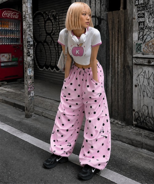 center i(センターアイ)の「ドット柄×チェリーモチーフ バルーンワイドパンツ(その他パンツ・レディース・ホワイト/ピンク/イエロー・FREE)」の17枚目の写真