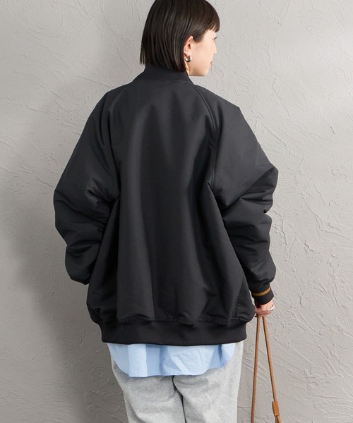 FRED PERRY（フレッドペリー）の「【WEB先行予約】[FRED PERRY/フレッドペリー] 別注 テニスボンバージャケット（ブルゾン・レディース・ダークグリーン/ブラック・S/M/XL/L）」の4枚目の写真
