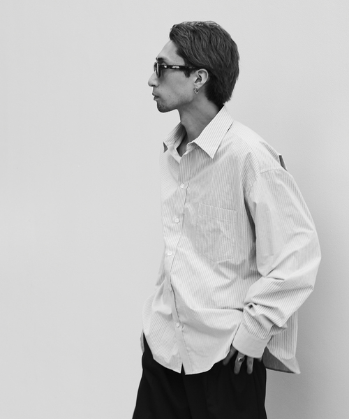 WISM(ウィズム)の「WISM ORIGINAL PRODUCT / ウィズムオリジナルプロダクト OVER FIT SHIRT(シャツ/ブラウス・メンズ・ブルー系その他/ホワイト・LARGE/MEDIUM)」の8枚目の写真