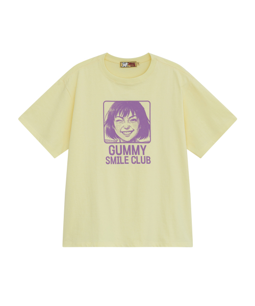 LOSERS CLUB(ルーザーズクラブ)の「GUMMY SMILE CLUB 半袖Tシャツ イエロー(Tシャツ/カットソー・レディース・その他・1(M)/2(L)/0)」の1枚目の写真