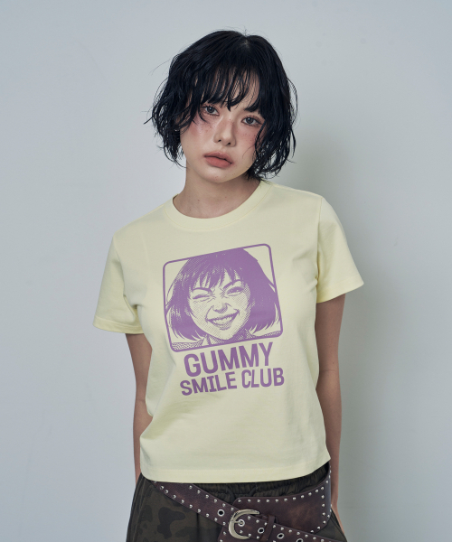 LOSERS CLUB(ルーザーズクラブ)の「GUMMY SMILE CLUB 半袖Tシャツ イエロー(Tシャツ/カットソー・レディース・その他・1(M)/2(L)/0)」の3枚目の写真