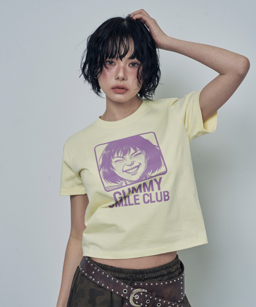 LOSERS CLUB(ルーザーズクラブ)の「GUMMY SMILE CLUB 半袖Tシャツ イエロー(Tシャツ/カットソー・レディース・その他・1(M)/2(L)/0)」の5枚目の写真