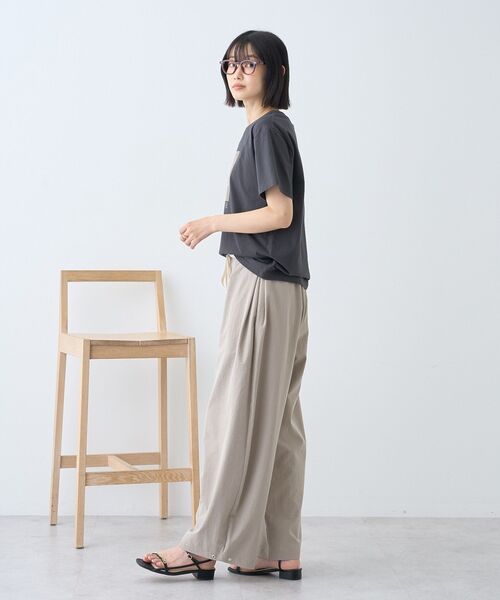 AMERICAN HOLIC(アメリカンホリック)の「【マルチ機能】サイドタックカーブパンツ(その他パンツ・レディース・グレイッシュベージュ/ブラック/オフホワイト・M/L)」の9枚目の写真