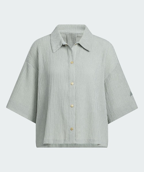 adidas(アディダス)の「ソフトリュクス シアー ルーズフィット 襟付き 半袖シャツ / アディダス adidas(Tシャツ/カットソー・レディース・グリーン・XX-LARGE/LARGE/MEDIUM/SMALL/X-LARGE/X-SMALL)」の6枚目の写真