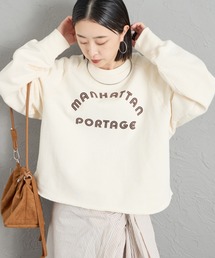[MANHATTAN PORTAGE/マンハッタンポーテージ] 別注 カレッジロゴ ショート丈カットオフスウェット
