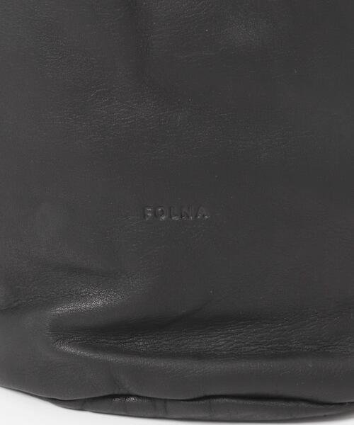 folna(フォルナ)の「Folna LEATHER DRAWSTRING BAG(ショルダーバッグ・レディース・ブラック・FREE)」の7枚目の写真