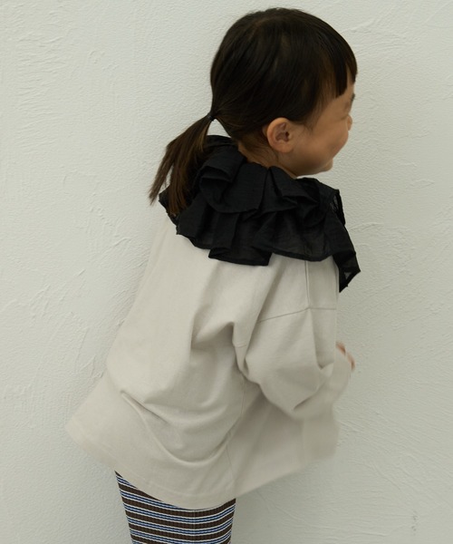 pairmanon(ペアマノン)の「【90-150cm】綿100% アソートロゴプリントオーバーサイズ長袖Tシャツ(Tシャツ/カットソー・キッズ・ネイビー/グレー系その他/イエロー/ブルー/ブルー系その他/グレー/レッド系その他/チャコールグレー・100/130/120/140/150/90/110)」の12枚目の写真