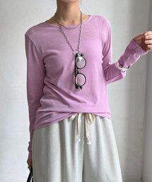 ラウンドヘムクルーネックTEE