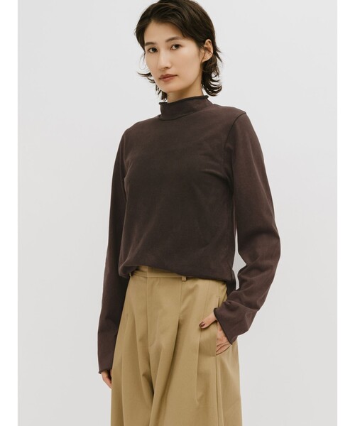 MIDIUMISOLID（ミディウミソリッド）の「MIDIUMISOLID for Ladies ピグメントハイネックインナー（Tシャツ/カットソー・レディース・ブラウン・FREE）」の9枚目の写真