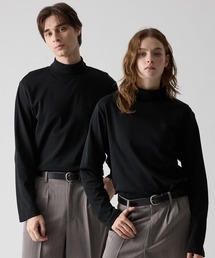 【CLEL】Giza Cotton Turtleneck T-Shirt / ギザコットン タートルネックTシャツ(ロンT/吸水速乾)