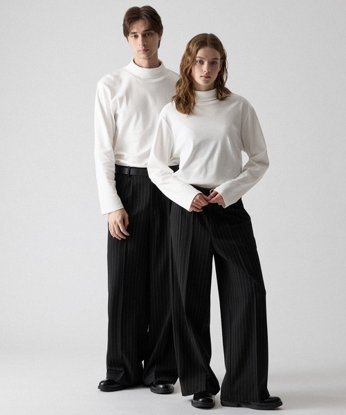 CLEL(クレイル)の「【CLEL】Giza Cotton Turtleneck T-Shirt / ギザコットン タートルネックTシャツ(ロンT/吸水速乾)(Tシャツ/カットソー・メンズ・ホワイト/ワインレッド/ブラック・S/XS/L/M)」の15枚目の写真