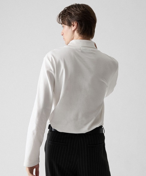 CLEL(クレイル)の「【CLEL】Giza Cotton Turtleneck T-Shirt / ギザコットン タートルネックTシャツ(ロンT/吸水速乾)(Tシャツ/カットソー・メンズ・ホワイト/ワインレッド/ブラック・S/XS/L/M)」の21枚目の写真