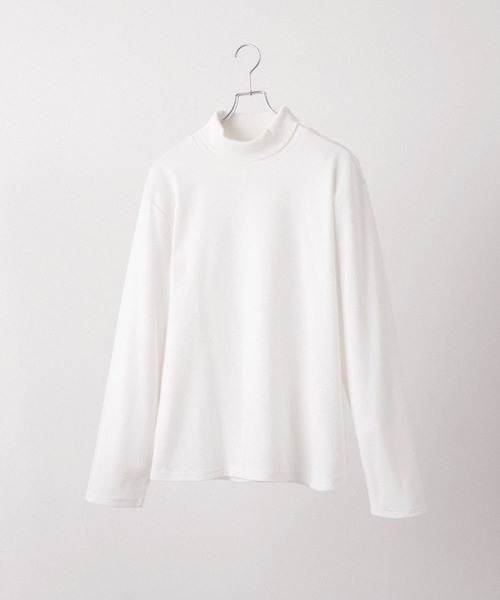 CLEL(クレイル)の「【CLEL】Giza Cotton Turtleneck T-Shirt / ギザコットン タートルネックTシャツ(ロンT/吸水速乾)(Tシャツ/カットソー・メンズ・ホワイト/ワインレッド/ブラック・S/XS/L/M)」の5枚目の写真