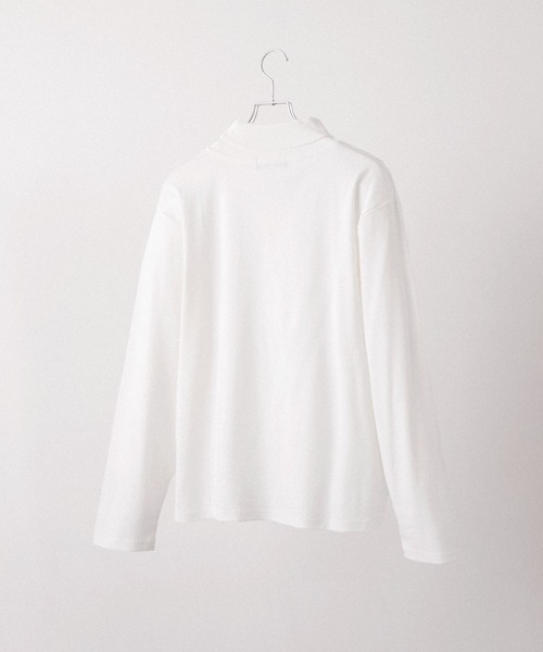 CLEL(クレイル)の「【CLEL】Giza Cotton Turtleneck T-Shirt / ギザコットン タートルネックTシャツ(ロンT/吸水速乾)(Tシャツ/カットソー・メンズ・ホワイト/ワインレッド/ブラック・S/XS/L/M)」の6枚目の写真