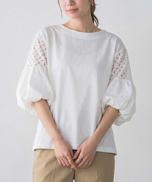刺繍レーススリーブプルオーバー
