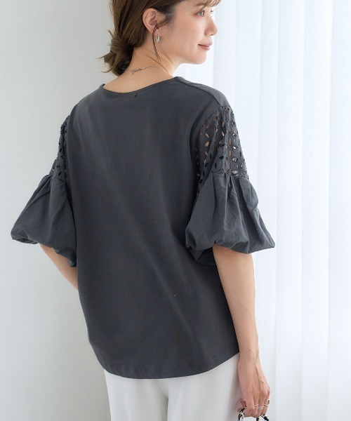 GROWING RICH(グローウィングリッチ)の「刺繍レーススリーブプルオーバー(Tシャツ/カットソー・レディース・オフホワイト/ブラウン/ブラック/チャコールグレー・M/L)」の20枚目の写真