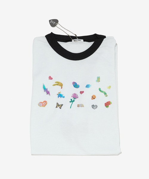 HEY!MrsROSE(ヘイミセスローズ)の「HEY! Mrs ROSE(ヘイ!ミセスローズ)シールプリントリンガーT(Tシャツ/カットソー・レディース・レッド/ブルー/グリーン/ブラック・FREE)」の20枚目の写真