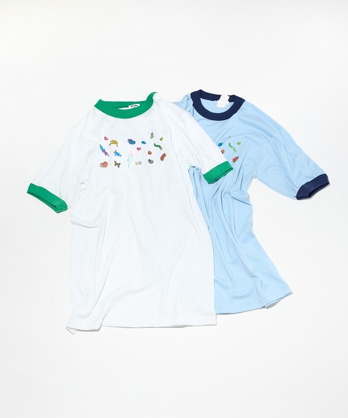 HEY!MrsROSE(ヘイミセスローズ)の「HEY! Mrs ROSE(ヘイ!ミセスローズ)シールプリントリンガーT(Tシャツ/カットソー・レディース・レッド/ブルー/グリーン/ブラック・FREE)」の15枚目の写真