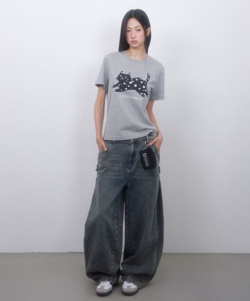 LMR(エルエムアール)の「ツーウェイバルーンウォッシングデニムパンツBLUE(デニムパンツ・レディース・ブルー・SMALL/MEDIUM)」の1枚目の写真