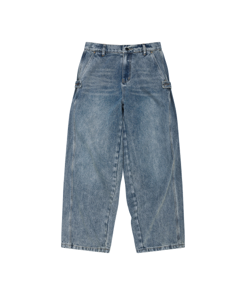 LMR(エルエムアール)の「ツーウェイバルーンウォッシングデニムパンツBLUE(デニムパンツ・レディース・ブルー・SMALL/MEDIUM)」の3枚目の写真