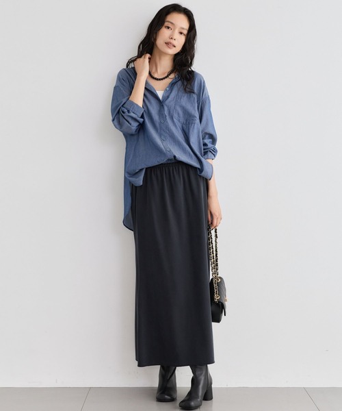 BARNYARDSTORM（バンヤードストーム）の「BARNYARDSTORM / フィブリルバイアススカート/JAPAN FABRIC（スカート・レディース・ブラック/カーキ・S/M）」の21枚目の写真