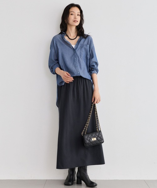 BARNYARDSTORM（バンヤードストーム）の「BARNYARDSTORM / フィブリルバイアススカート/JAPAN FABRIC（スカート・レディース・ブラック/カーキ・S/M）」の5枚目の写真