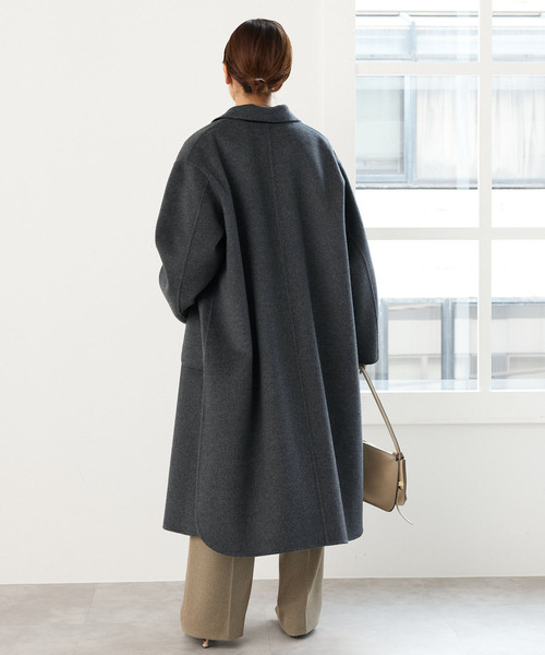 IENA（イエナ）の「Super160 リバーシブルステンコート（ステンカラーコート・レディース・ブラック/ベージュ/ネイビー・38/36）」の18枚目の写真