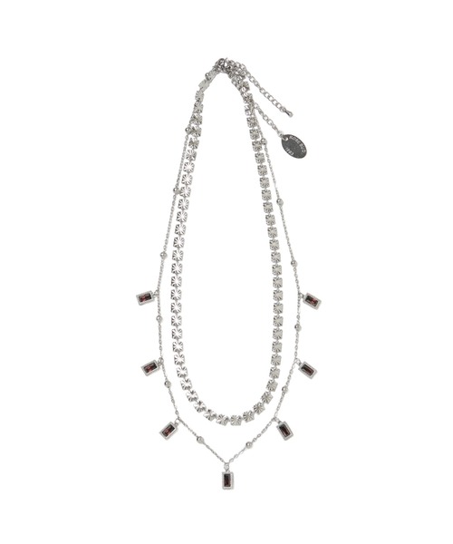 ROSE BUD(ローズバッド)の「DOUBLE BIJOU NECKLACE(ネックレス・レディース・シルバー/ゴールド・ONE SIZE)」の1枚目の写真