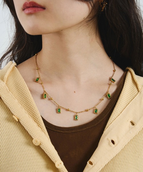 ROSE BUD(ローズバッド)の「DOUBLE BIJOU NECKLACE(ネックレス・レディース・シルバー/ゴールド・ONE SIZE)」の5枚目の写真