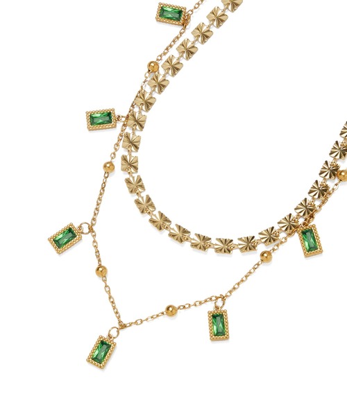 ROSE BUD(ローズバッド)の「DOUBLE BIJOU NECKLACE(ネックレス・レディース・シルバー/ゴールド・ONE SIZE)」の6枚目の写真