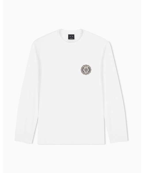 ARMANI EXCHANGE（アルマーニエクスチェンジ）の「【A|X アルマーニ エクスチェンジ】CO エンブレムロゴ レギュラーフィット 長袖クルーネックTシャツ/REGULAR（Tシャツ/カットソー・メンズ・オフホワイト・XX-LARGE/X-SMALL/X-LARGE/SMALL/MEDIUM/LARGE）」の6枚目の写真