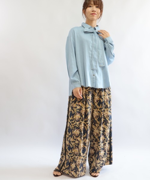etre relie(エトレリー)の「シアーデニムボウタイブラウス(シャツ/ブラウス・レディース・ブルー系その他4/インディゴブルー・MEDIUM)」の10枚目の写真